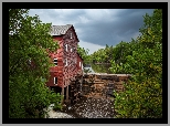 Stany Zjednoczone, Stan Wisconsin, Augusta, Muzeum, Młyn Dells, Rzeka, Drzewa